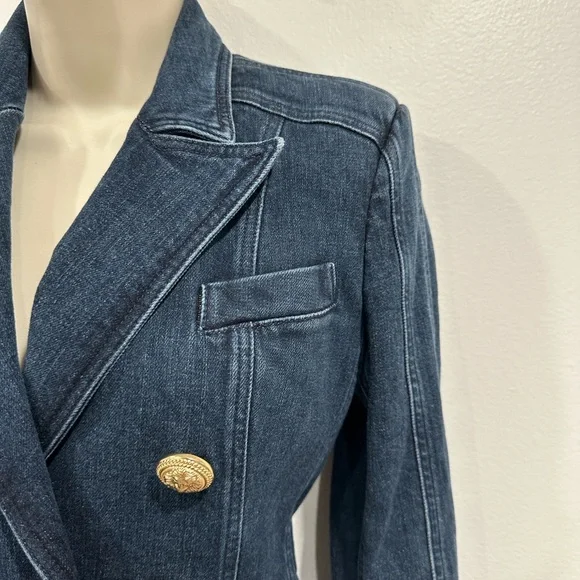 Like New! Authentic Balmain Denim Blazer - Picture 6 of 15